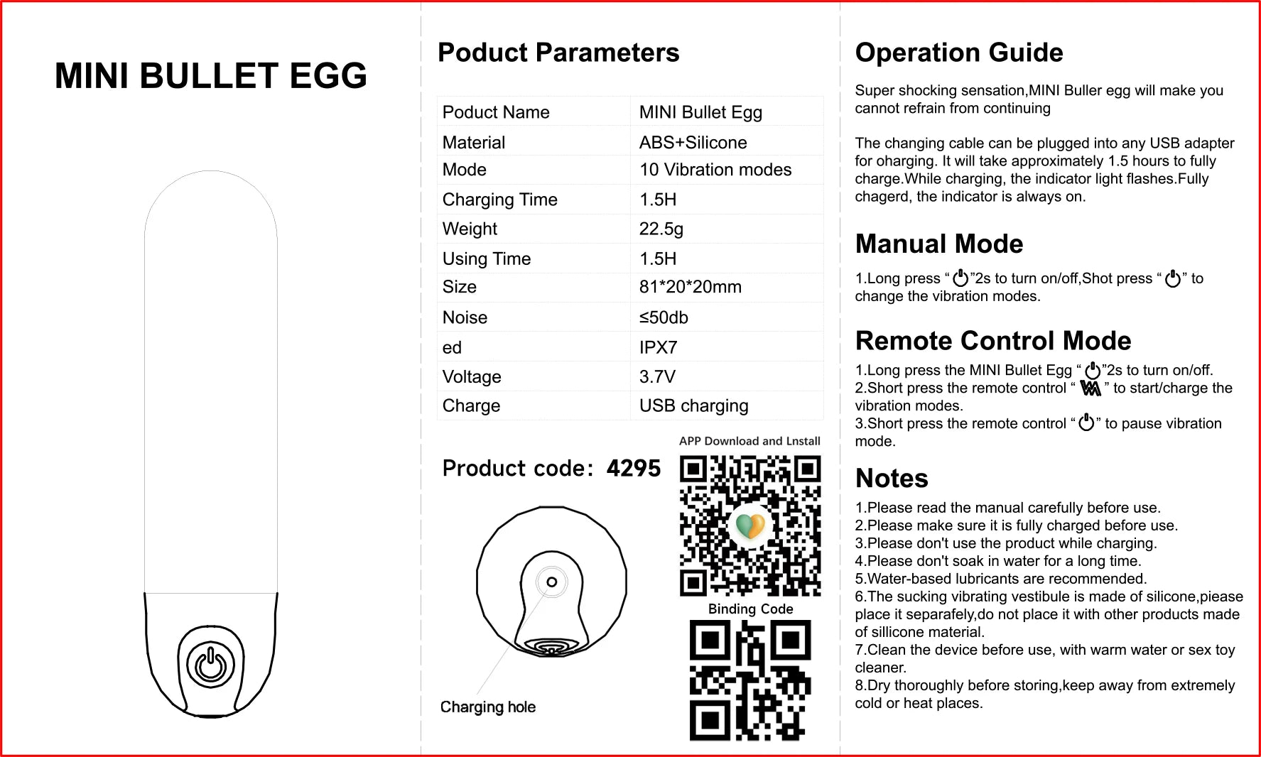 App-Controlled Vibrating Egg