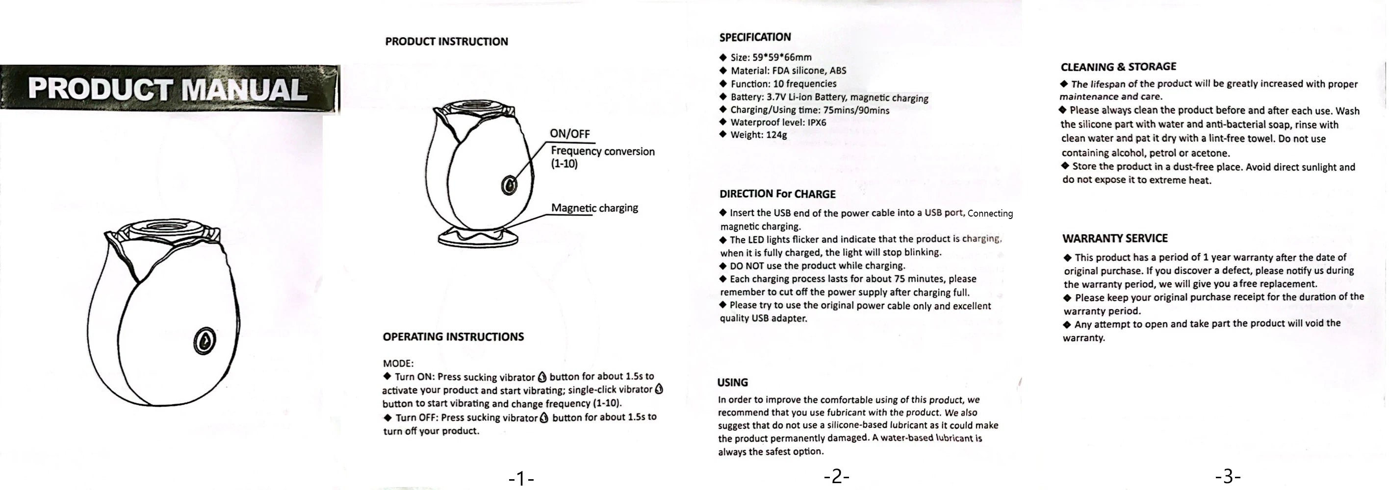 Rose-Shaped Clitoral Sucker